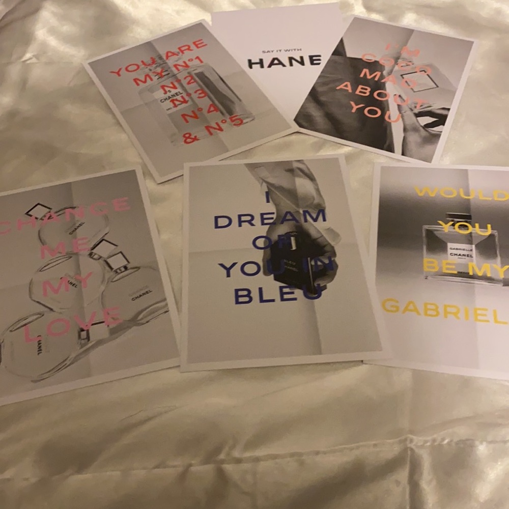 Chanel fragrance postcards